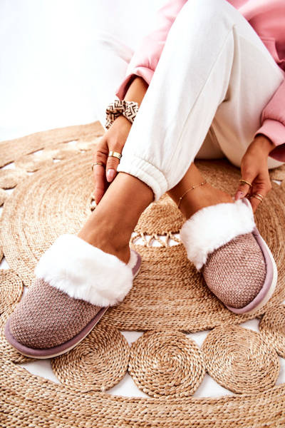 Chaussons Doublés Polaire Marron Clair Flamarin