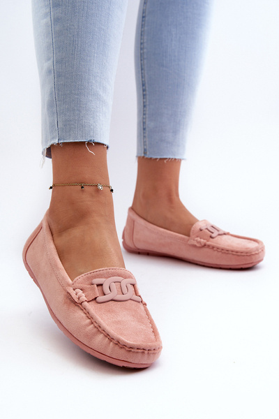 Mocassins En Daim À La Mode Pour Femme Rose Clair Rabell