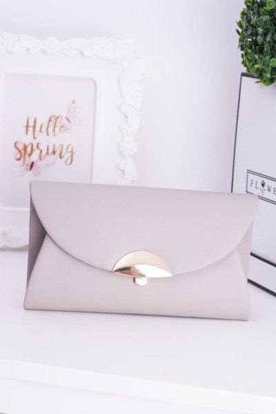 Graue Clutch Bag mit Kette