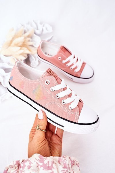 Children's Sneakers With Butterflies Pink Fairytale