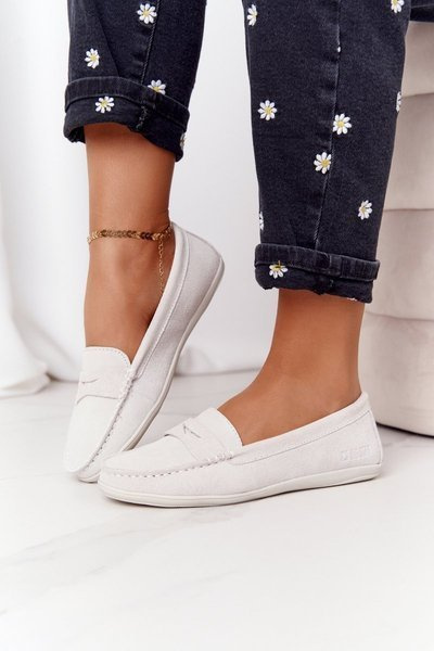 Mocassins Femme Daim Big Star HH274665 Ecru