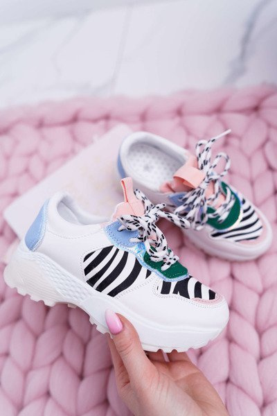 Chaussures de sport pour enfants et jeunes Maya blanches