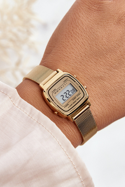 Damen Digitaler Retro-Uhren Ernest E54102 Gold