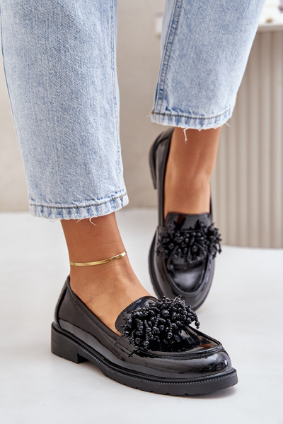 Mocassins Vernis Femme S.Barski HY369A Noir