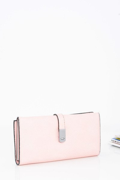 Portefeuille magnétique rose poudré pour dames élégantes
