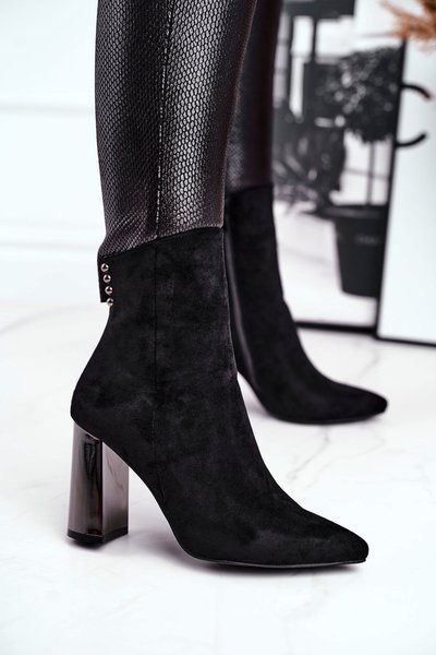 Bottes à talons pour femmes noires Trens