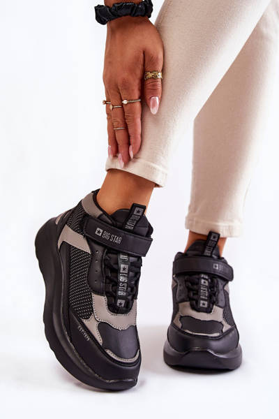 Chaussures de sport pour femmes avec système de mousse à mémoire de forme Big Star KK274403 noir