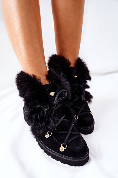 Cizme de piele pentru femei Nicole Black 2680/028
