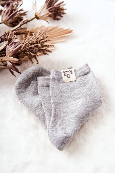 Chaussettes enfant Avec Chat Gris