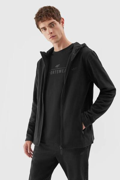Veste à capuche Polar 4F pour hommes 4FAW23TFLEM121-20S Noir