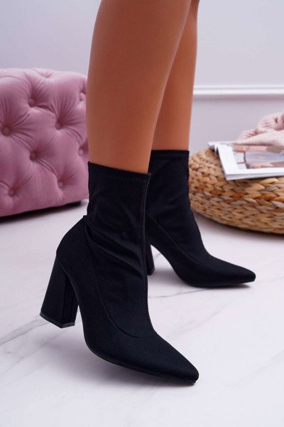Bottes à talons aiguilles pour femmes Noir Pontiac