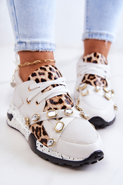 Pantofii sportivi pentru femei Lu Boo Frency White White