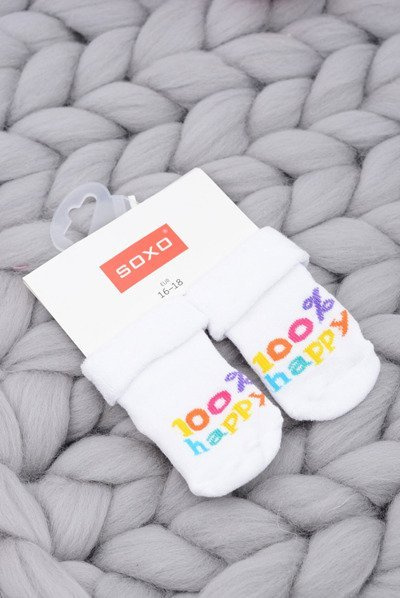 Chaussettes Soxo Infant Blanches 100% Happy