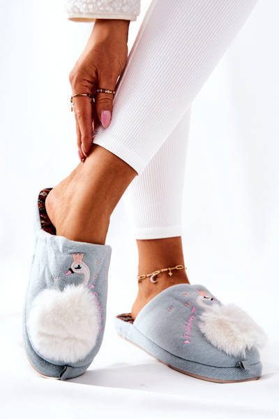 Chaussons Rembourrés Cygne Bleu Reya