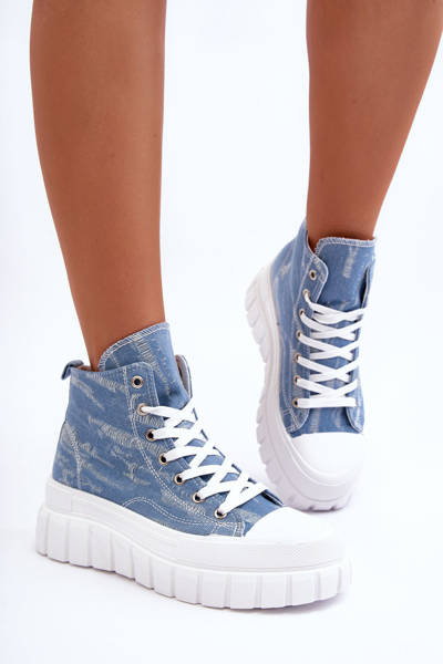 Women's High Material Sneakers Blue Degas