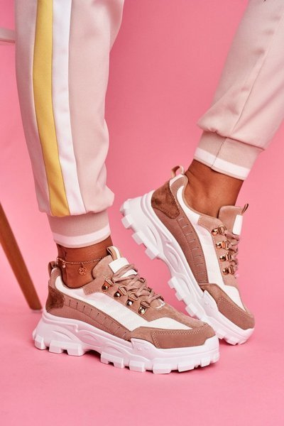 Chaussures Sportives Femme Palmas Beige et Blanc