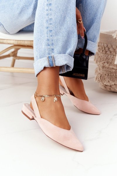 Velúr balerinák Sarkú S.Barski Pink