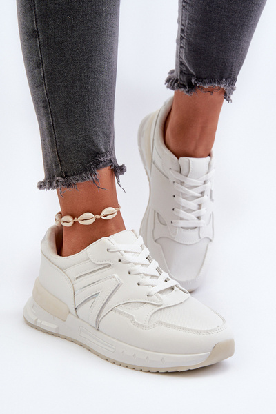 Baskets En Simili Cuir Blanches Femme Kaimans