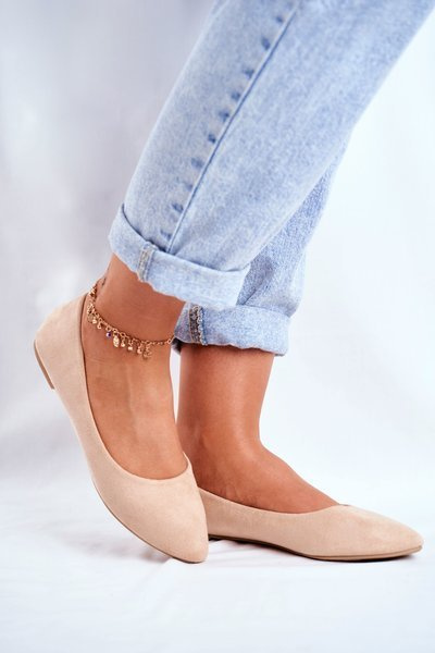 Női balerinák Suede Beige Bueno