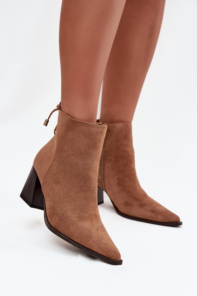 Bottines Femmes À Lacets Camel Halisse