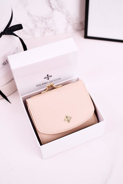 Small Women's Wallet Fastened With Hook MILANO Ecru