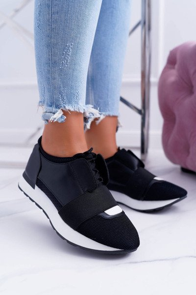 Lu Boo Damen Schwarz Sportschuhe Madoni