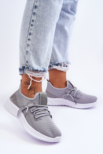 Chaussures de sport à enfiler pour femmes, grises Hold Me!