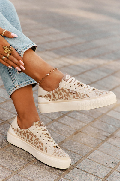 Alacsony Női Sportcipő Leopárdmintás Lee Cooper LCW-25-02-3330L Bézs