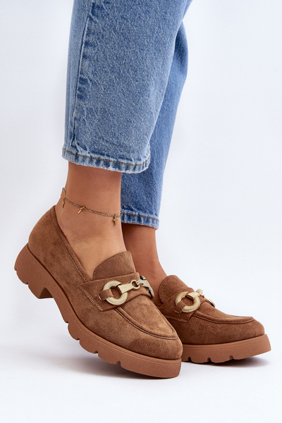 Mocasini de damă cu decorațiune Camel Railenes