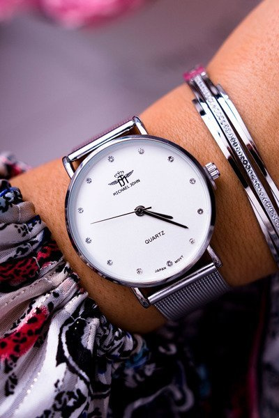 Moteriškas laikrodis Michael John Silver Dimaha