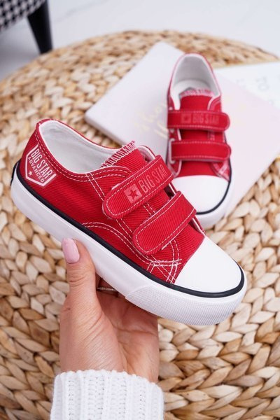 Baskets Velcro Big Star FF374063 Rouge