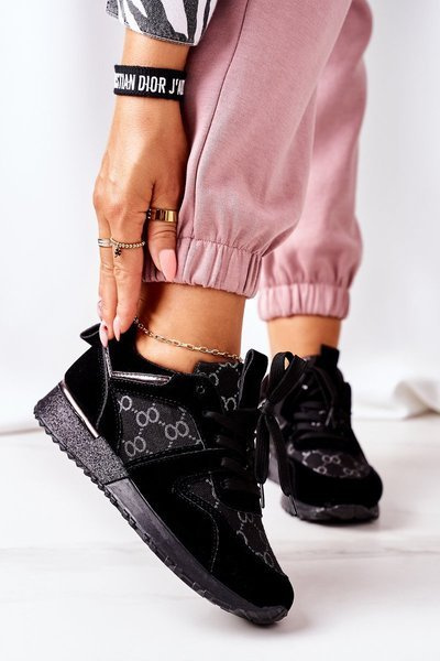 Chaussures de sport pour femmes Sneakers Noir-Argent Aruba
