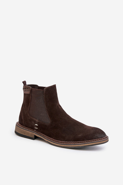 Botine din velur pentru bărbați Big Star OO174155 maro