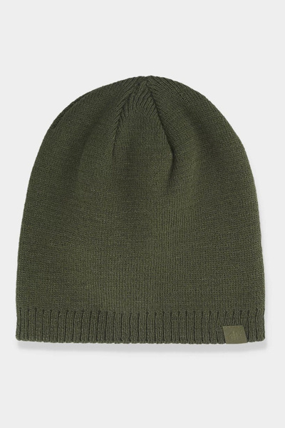 Bonnet d'hiver pour hommes 4F 4FAW23ACAPM304-43S Kaki