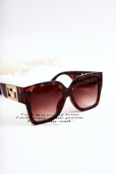 Modische marmorierte Damensonnenbrille V120045 Braun