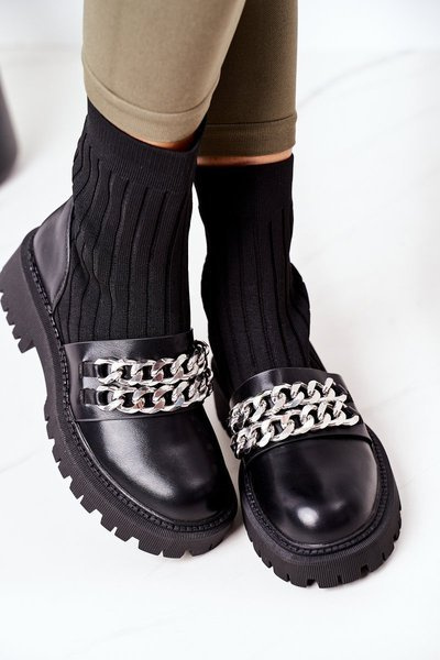 Chained Worker Boots Schwarz Walk This Way