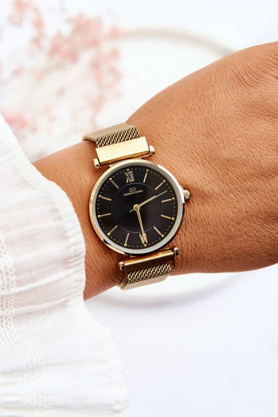 Giorgio&Dario Mesh Armband Analoguhr Gold-Schwarz