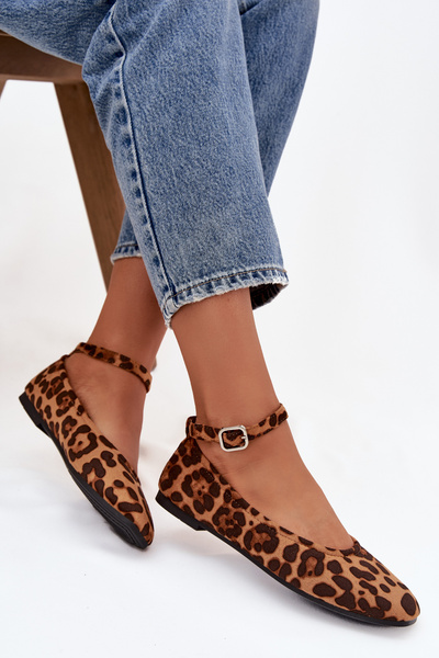 Ballerines pour femmes avec sangle et boucle Panterka Janelor