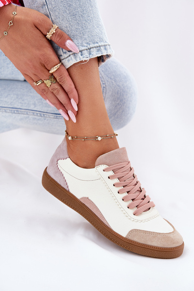 Adidași Din Piele Femei Zazoo N1220 Albi