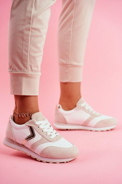 Chaussures de Sport Femme Blanc Beige Roulette