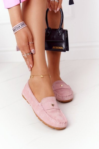 Loagă de piele de căprioară pentru femei S.Barski Pink