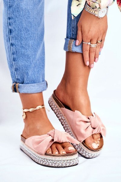 Damen High Flip Flops Rosa Mortigo