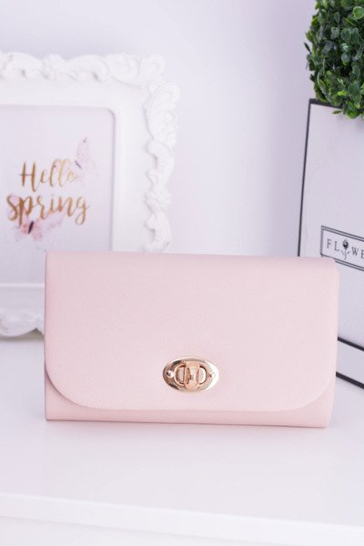 Pochette rose pour femme Quincaillerie plaquée or