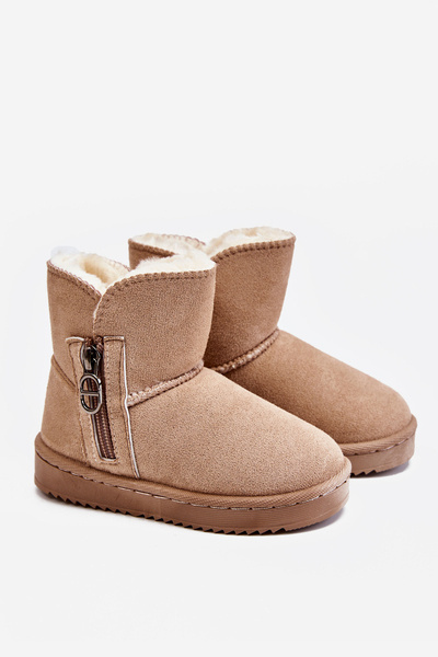 Bottes de neige isolées à enfiler pour enfants Beige Catellie