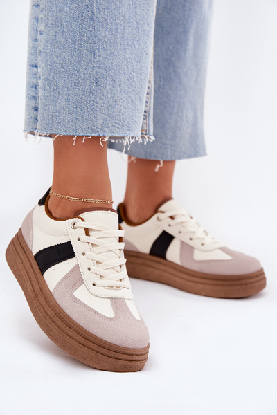Damen Sneakers auf der Plattform Beige Dovina