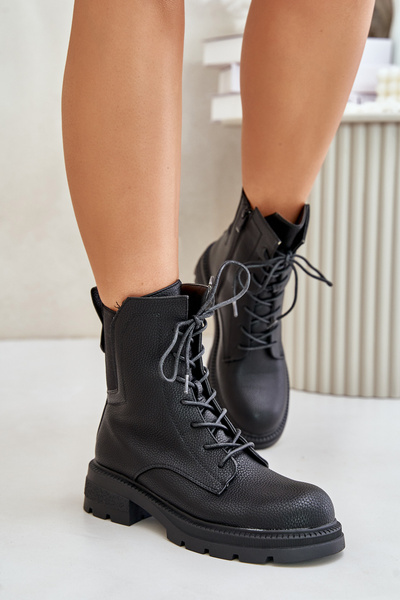Bottes de Travail Isolées avec Fermeture Éclair Noir Leairae