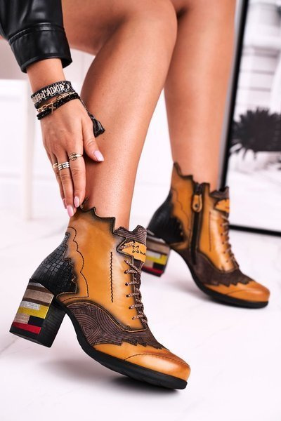 Bottes Femme Cuir Maciejka Jaune 03190-07