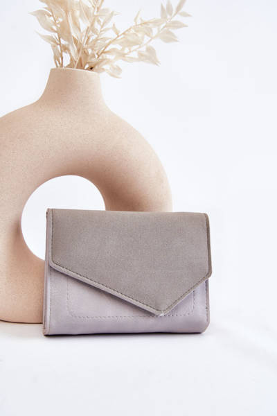 Petit Portefeuille Femme Avec Aimant Gris Zaya