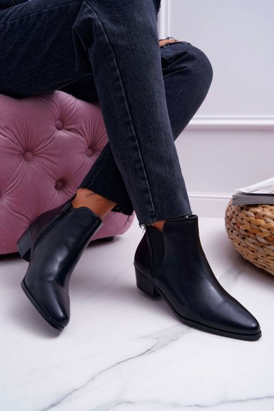 Bottines Plates Femme Noir Murino