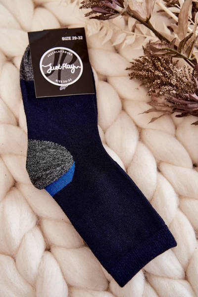 Chaussettes Hautes Coton Femme Bleu marine